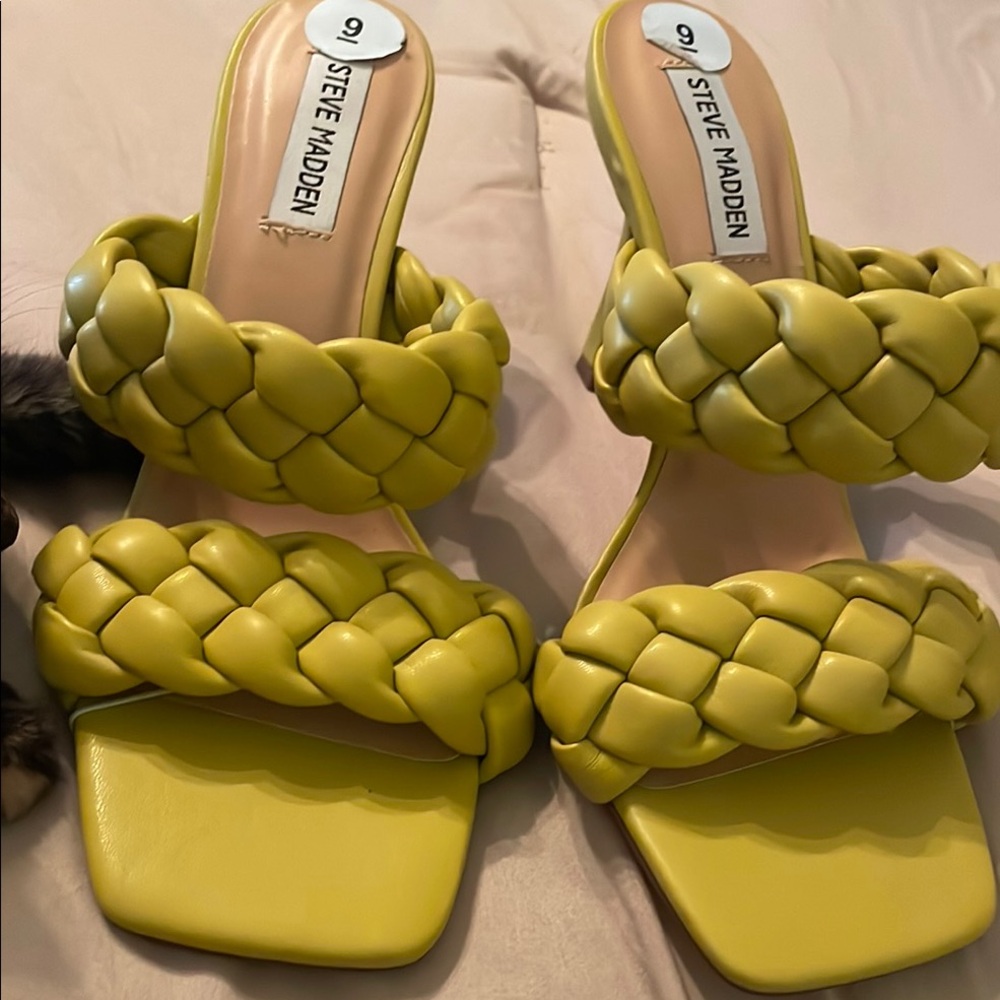 Steve Madden Yellow Braided Women's Sandals